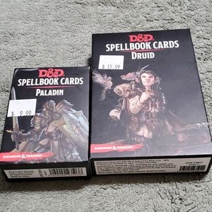 Dungeon and dragon spell cards
